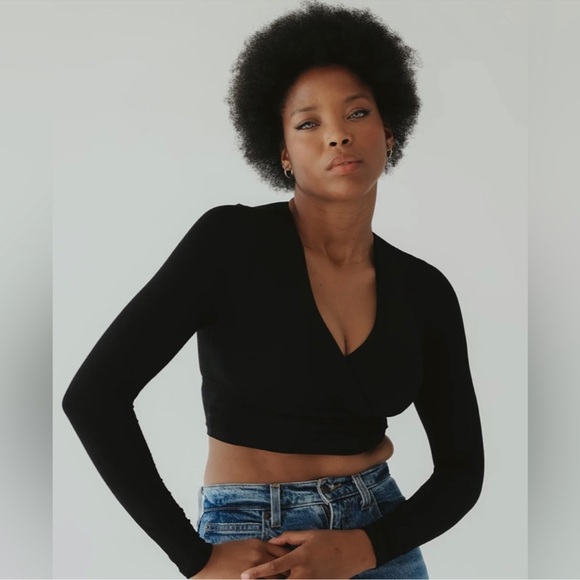 Wrap Long Sleeve Brami (Crop) - Picture 1 of 6